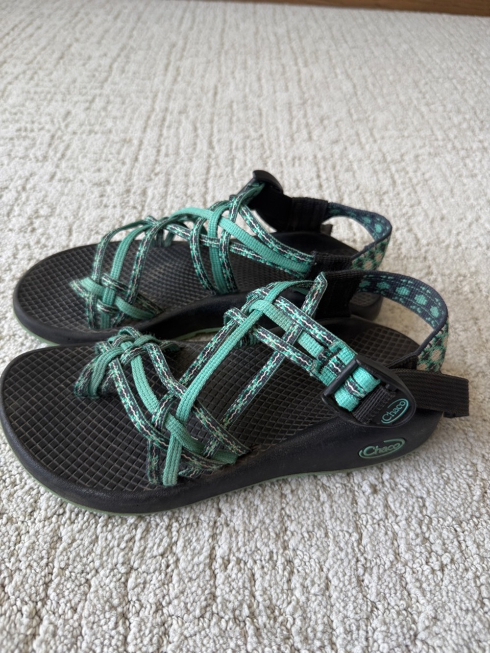 Chaco Women's Strappy Sandal in Teal and Black - Picture 3 of 5